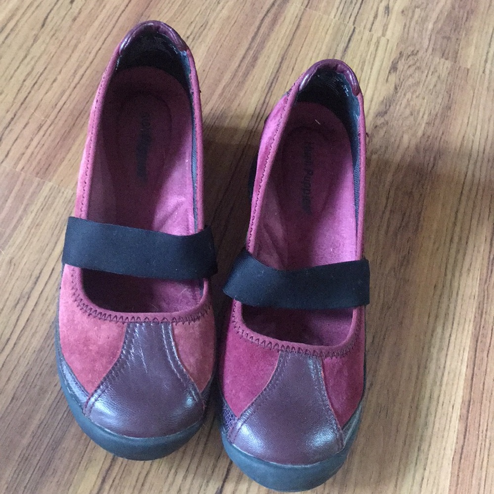 Maroon hush puppies